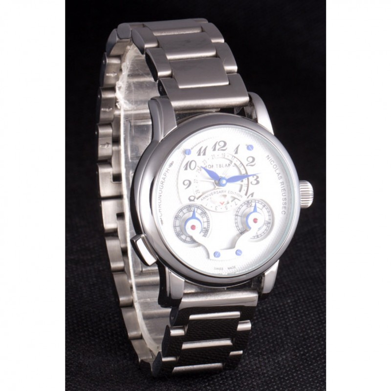 SS Replica Watches Montblanc Nicolas Rieussec Anniversary Edition Stainless Steel Bracelet 621629-2