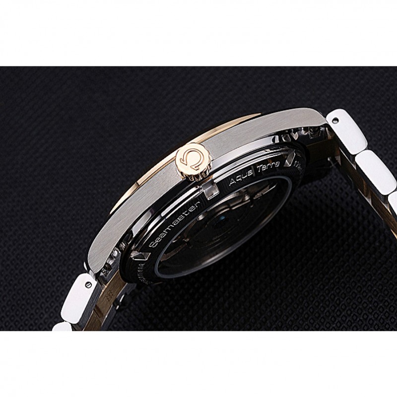 High Quality Omega Seamaster Planet Ocean GMT Black Dial Two Tone Band 622396-8
