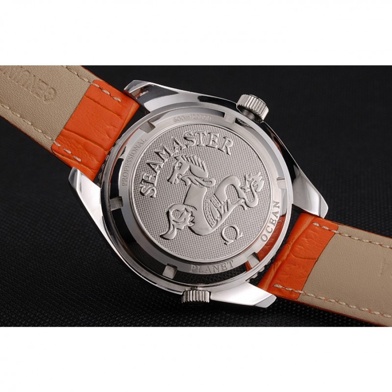 Omega Seamaster Planet Ocean Co-axial Orange Case Black Dial 98100-6