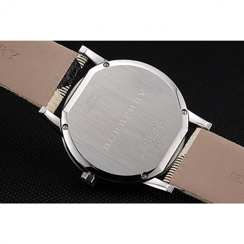 Burberry The City Classic Black Dial Haymarket Bracelet 622568-6