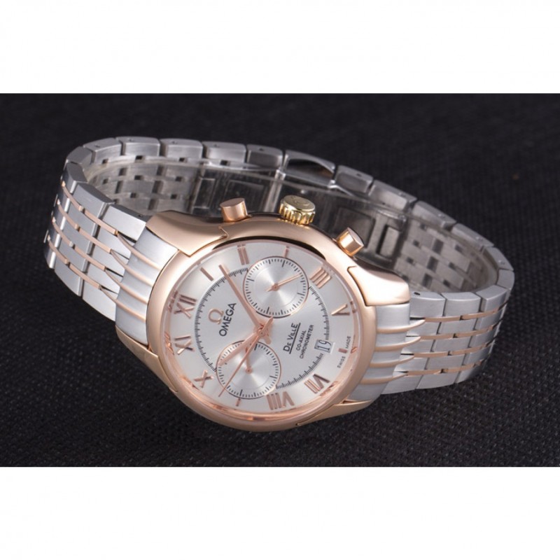 Omega DeVille Two Tone Links White Dial om239 621563-4