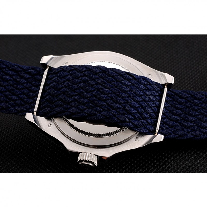 Rolex Yacht Master Blue Dial Blue Fabric Bracelet 1453868-6