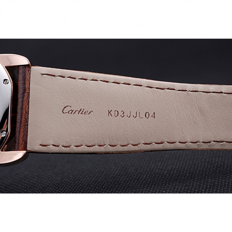 SS Replica Watches Swiss Cartier Ronde Solo Gold Case White Dial Roman Numerals 622201-6