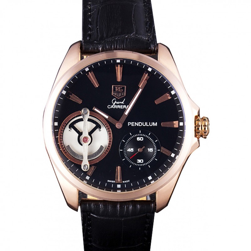 Tag Heuer Carrera Pendulum Black Leather Strap 7919-0
