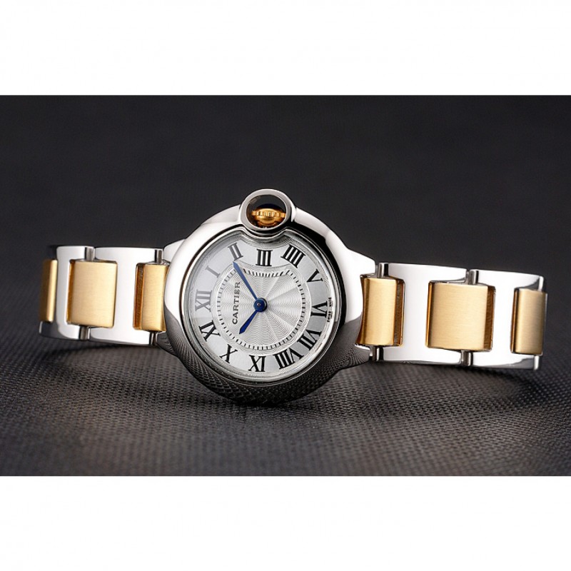 Cartier Ballon Bleu 30mm White Dial Stainless Steel Case Two Tone Bracelet-2