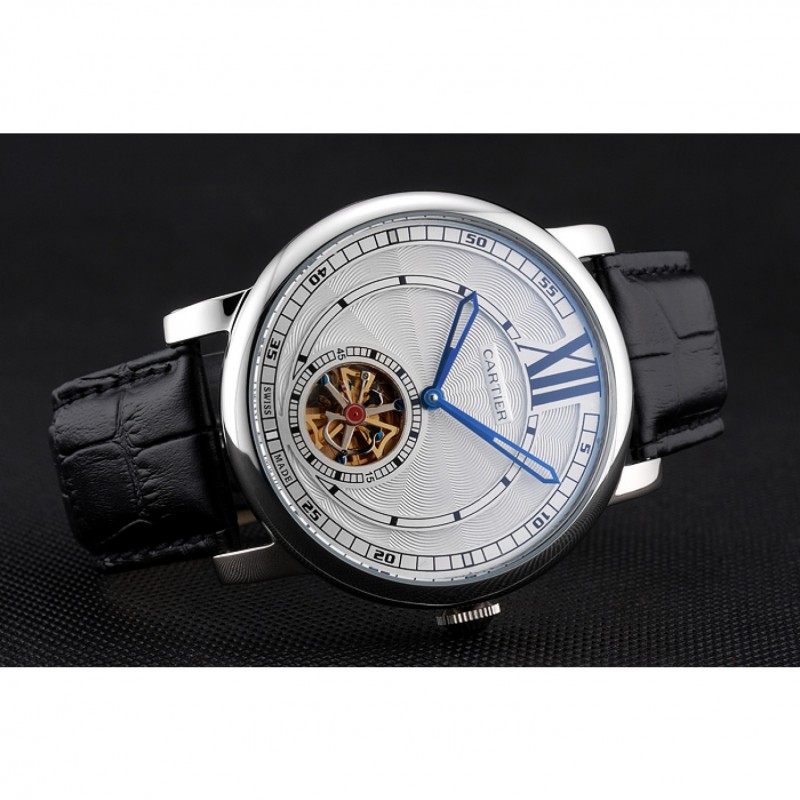 Cheap Cartier Rotonde Flying Tourbillon White Dial 621938-3