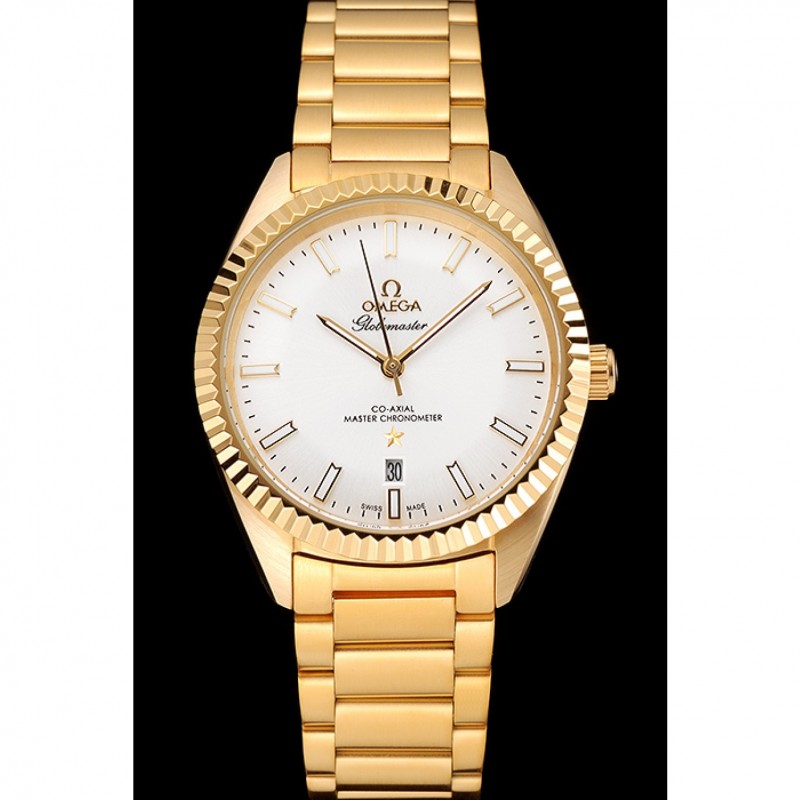 Omega Globemaster White Diak Gold Case And Bracelet-1