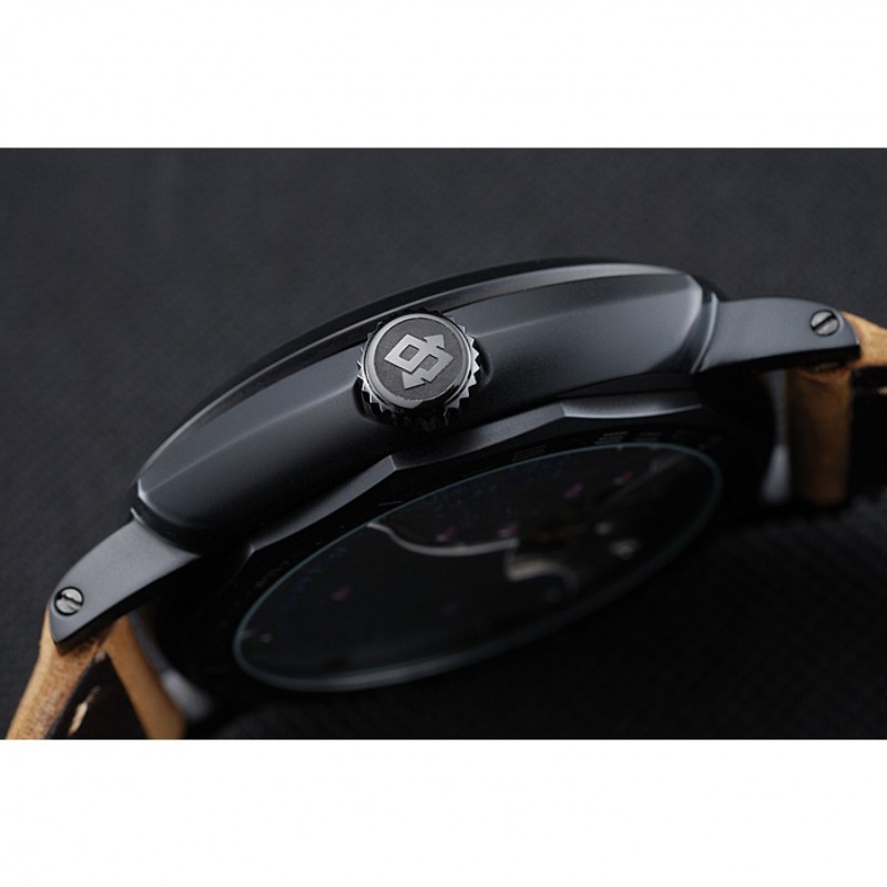 Luxury Panerai Radiomir 1940 3 Days Ceramica Black Dial Brown Leather Bracelet 1454229-8