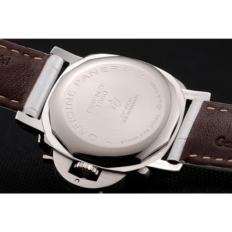 High Quality Panerai Radiomir White Dial Stainless Steel Case White Leather Strap 1453805-7
