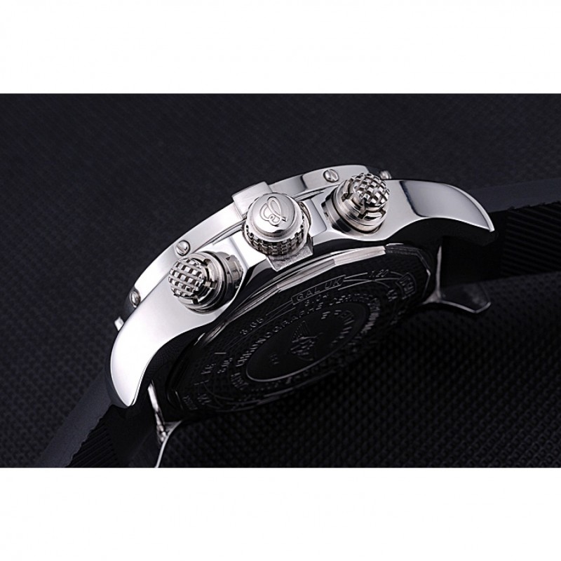 Best Replica Watches Breitling Chronomat Evolution Black Dial Black Rubber Bracelet 622516-7