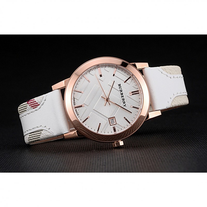 Burberry The City Classic Silver Dial White Bracelet 622563-3