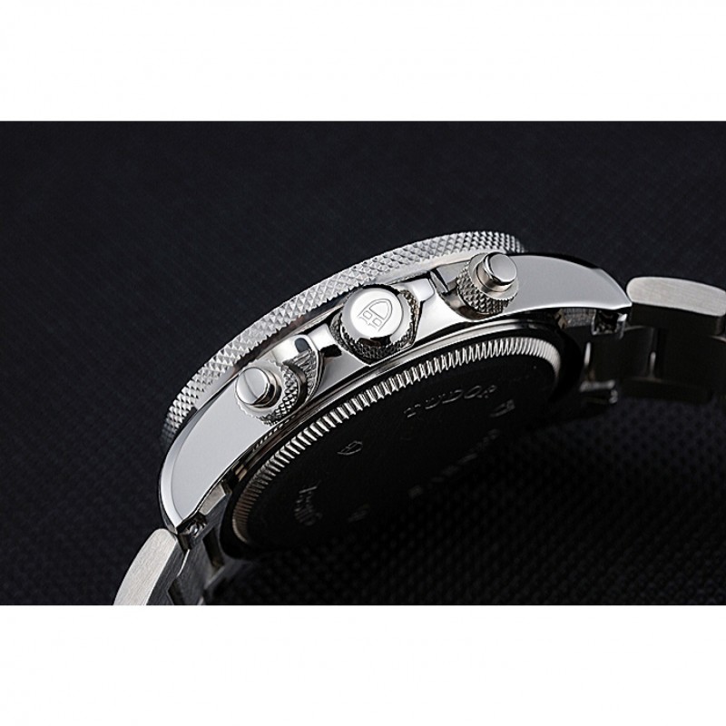 Tudor Heritage Chronograph Black Dial Stainless Steel Bracelet 622418-6
