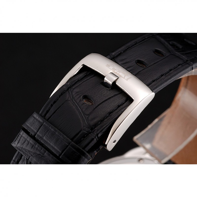 High End Hermes Classic Croco Leather Strap Silver Dial 801400-5