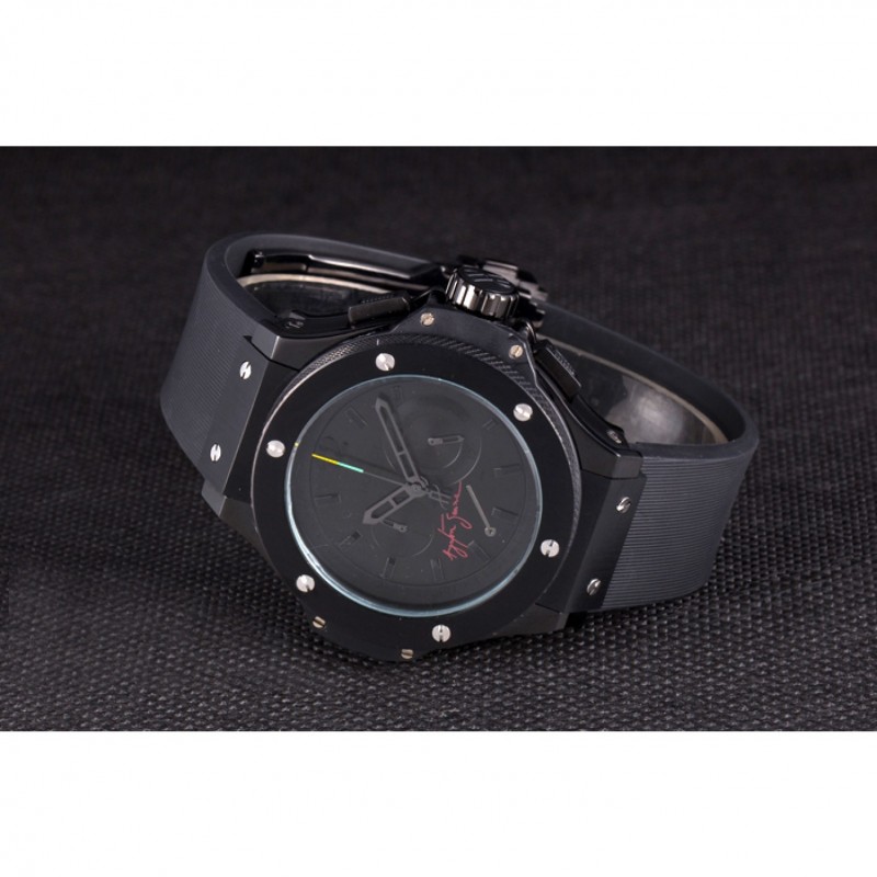 Luxury Replica Watches Hublot Limited Edition Ayrton Senna Black Dial Watch-4