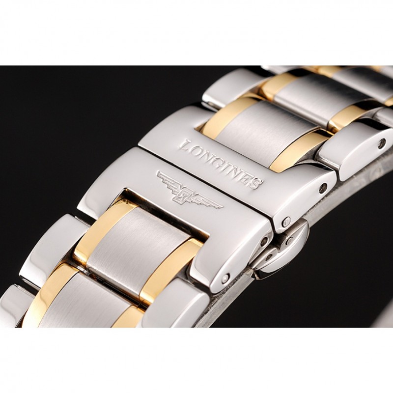 Swiss Longines Master White Dial Diamond Hour Markers Two Tone Stainless Steel Bracelet 1453930-4