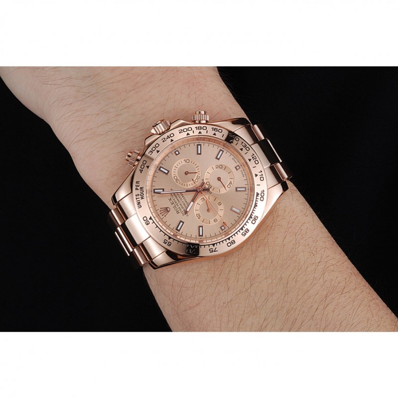 Rolex Cosmograph Daytona Pink Dial Rose Gold Case And Bracelet 1454247-7
