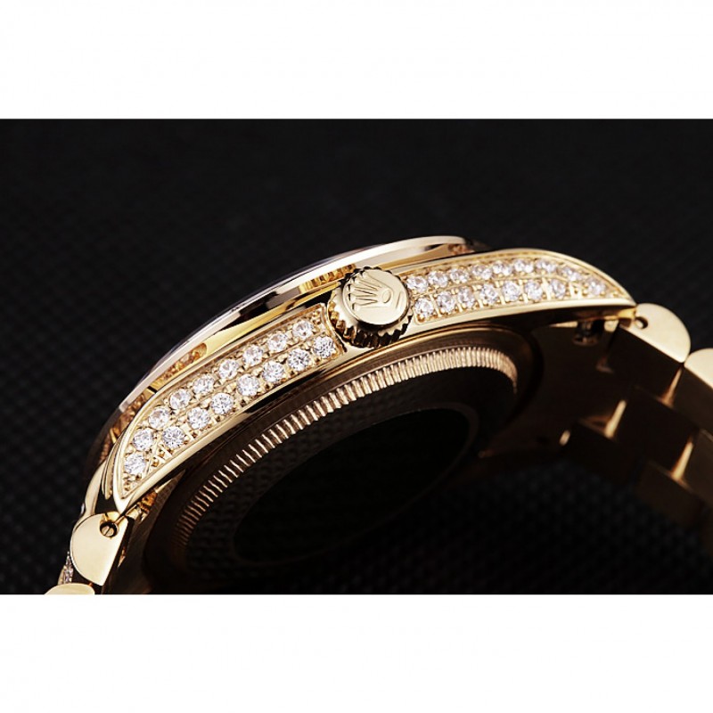 High Quality Swiss Rolex Day-Date Diamonds Yellow Gold-srl185 621615-8
