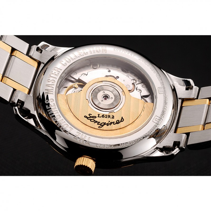 Swiss Longines Master White Dial Diamond Hour Markers Two Tone Stainless Steel Bracelet 1453930-6