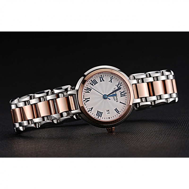 Luxury Replica Watches Longines PrimaLuna Stainless Steel And Gold Case Roman Numerals 622586-3