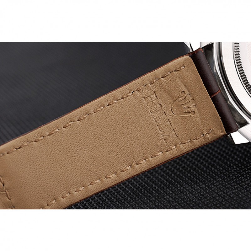 AAA Rolex Cosmograph Daytona Stainless Steel Case White Dial Brown Leather Bracelet 622631-7