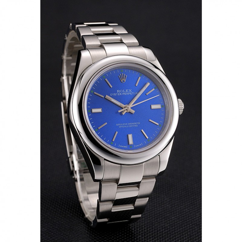 Rolex Oyster Perpetual Blue Dial Stainless Steel Case And Bracelet-2