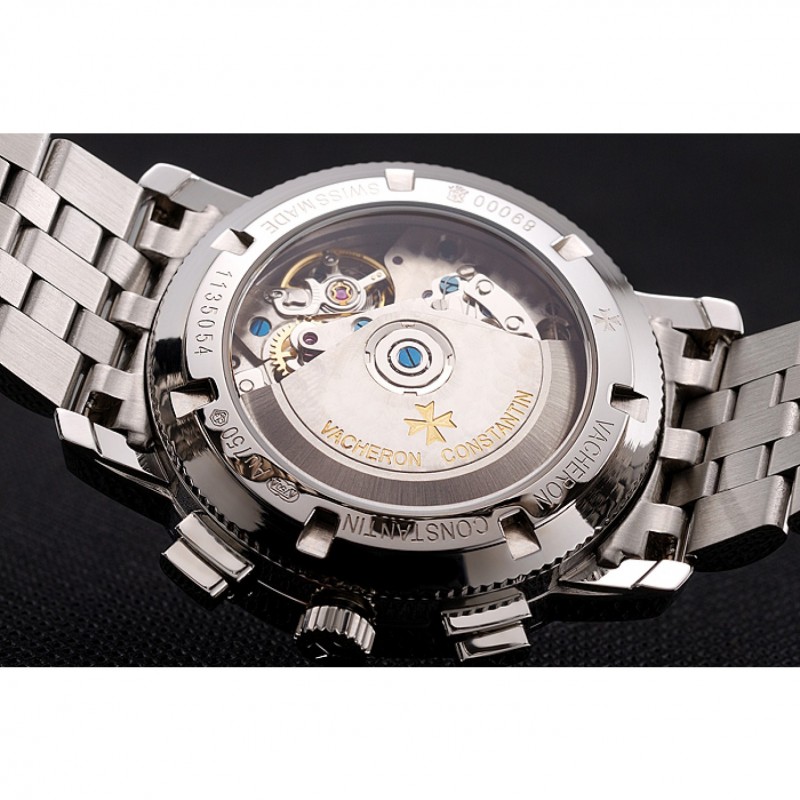 Swiss Vacheron Constantin Patrimony Traditionnelle Chronograph White Dial Stainless Steel Case And Bracelet 1453755-7