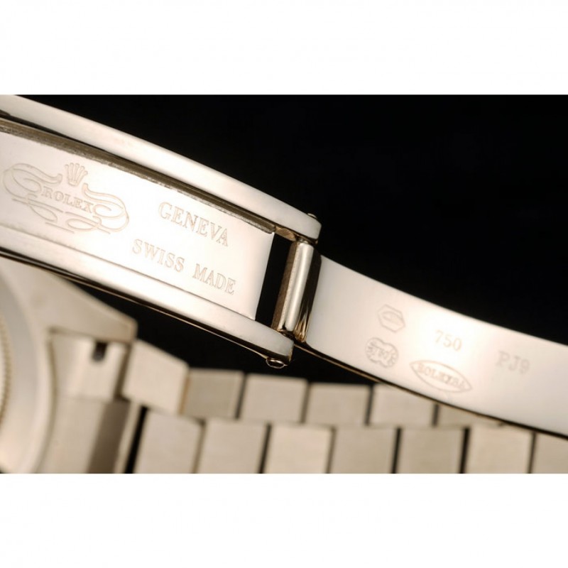 High End Replica Watches Rolex DayDate Gold Stainless Steel Ribbed Bezel Goldish Dial 41979-5