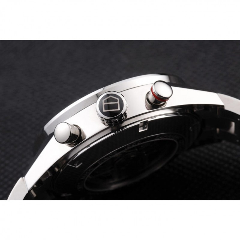 High End Replica Watches Tag Heuer Swiss Carrera Tachymeter Bezel Stainless Steel Checkered Brown Dial-8