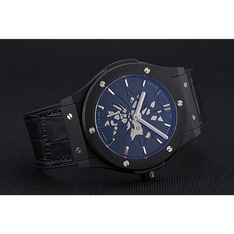 Hublot Classic Fusion Shawn Carter Black Steel Case Black Leather Strap 622817-4