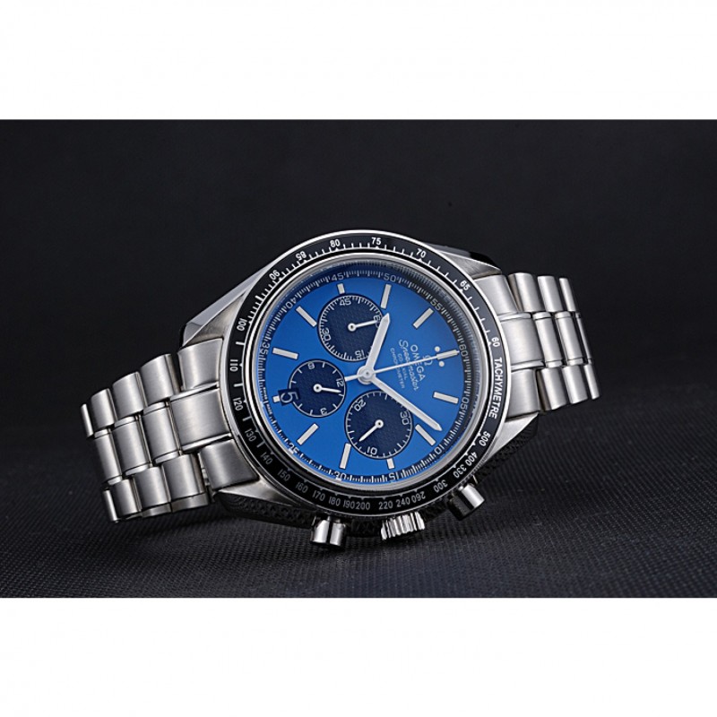 Omega Speedmaster Blue Grey Stainless Steel Strap 622053-3