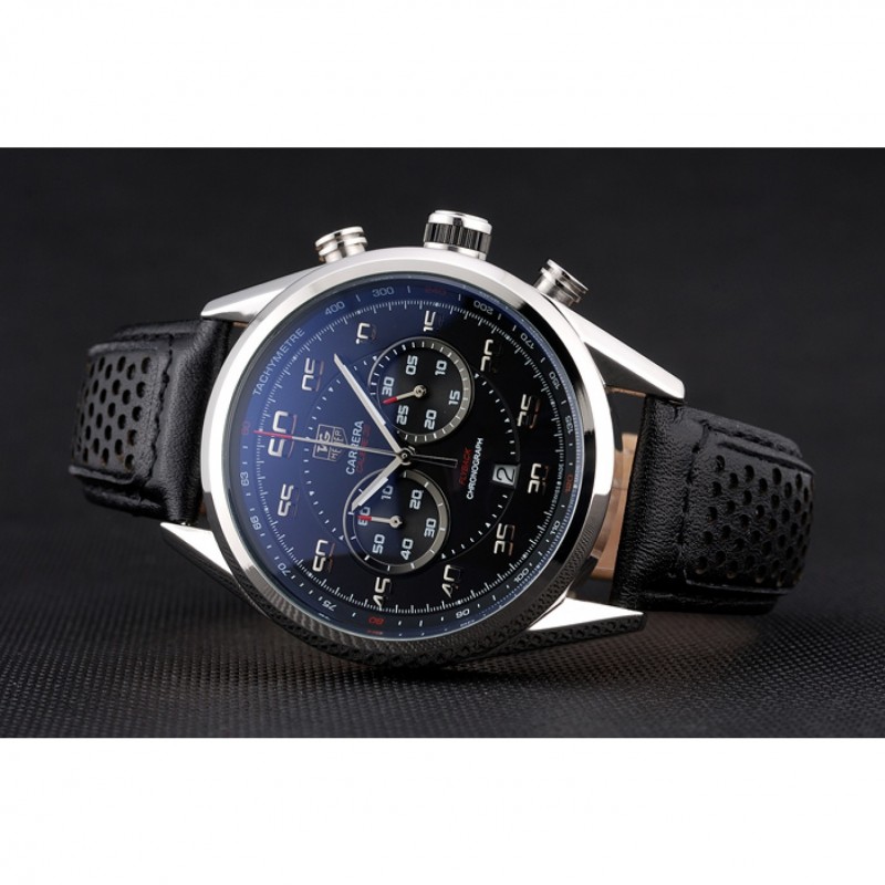 SS Replica Watches Tag Heuer Carrera Calibre 36 Flyback Black 622068-3