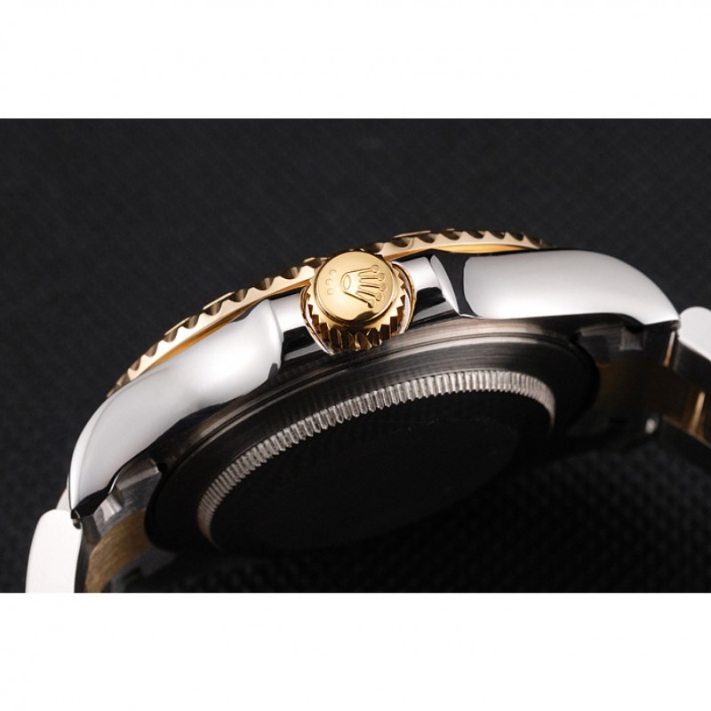 High Quality Swiss Rolex Yacht-Master Gray Dial Gold Bezel Stainless Steel Case Two Tone Dial-8