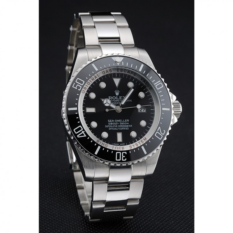 Rolex Sea Dweller Stainless Steel Bracelet Black Dial Watch-1