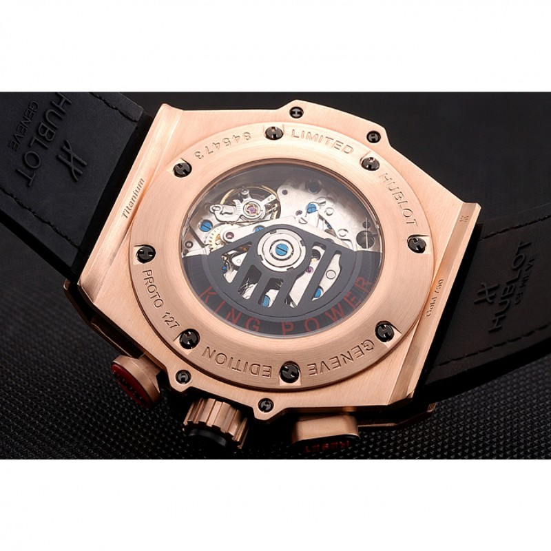 Swiss Hublot Big Bang Limited Edition Formula 1 Black And Red Dial Gold Case Black Strap 62287-7