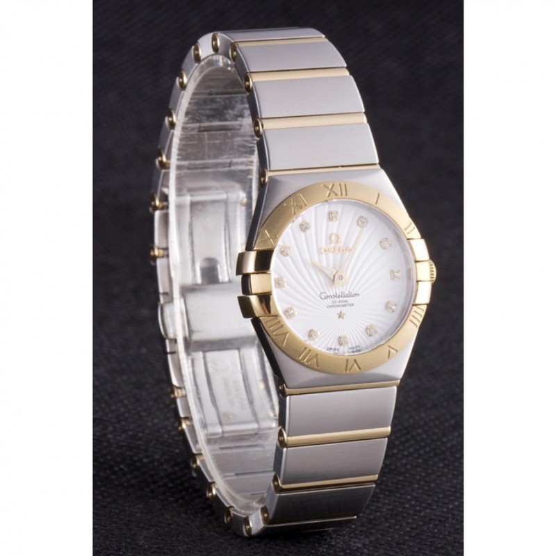 High End Replica Watches Omega Constellation Gold Bezel Two Tone Band som95 621475-2