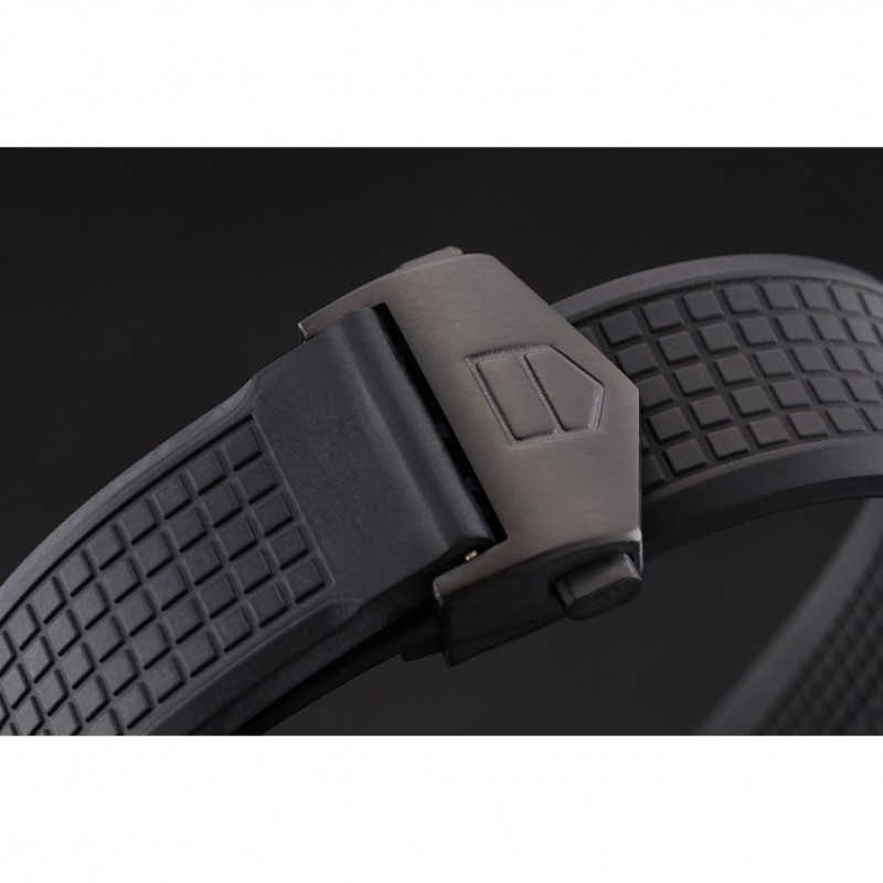 AAA Replica Watches Swiss Tag Heuer Aquaracer Calibre 5 Black Dial Black Bezel Black Case Black Rubber Strap-5