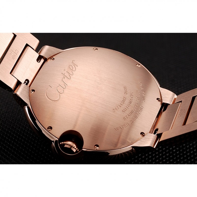 Swiss Cartier Ballon Bleu 46 MM Diamond Dial Rose Gold Bracelet 1453882-6