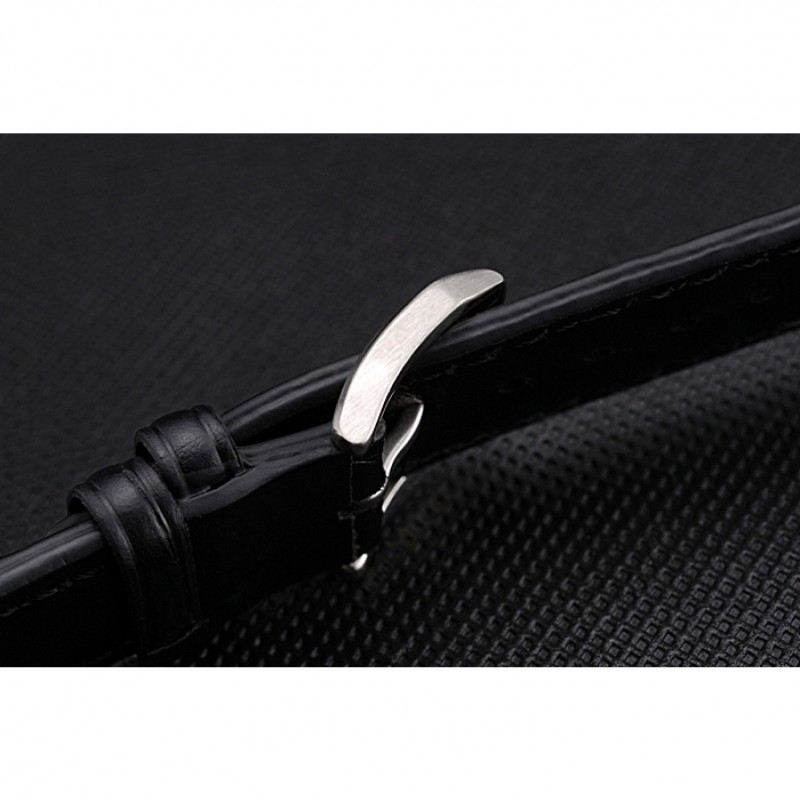 IWC Black Leather Bracelet 622606-7
