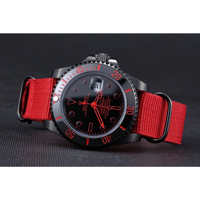 Rolex Stealth Submariner Red Nylon Strap 622010-4
