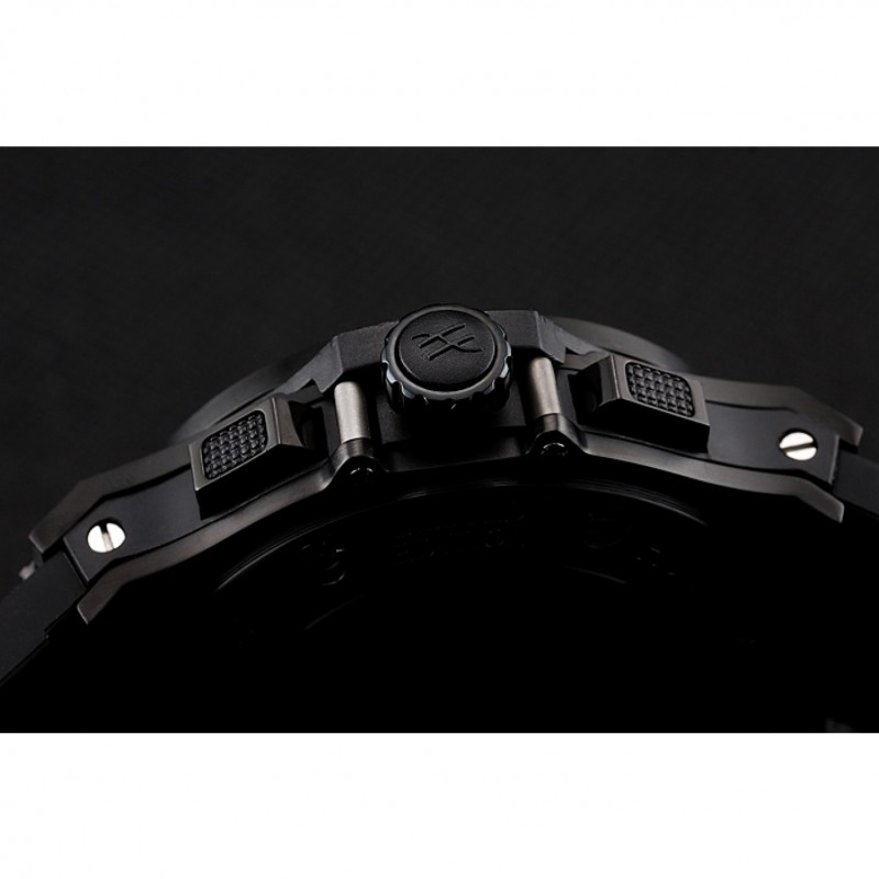 Luxury Hublot Big Bang Carbon Dial With Blue Markings Carbon Case And Bezel Black Rubber Strap 622774-8