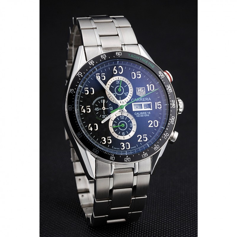 Carrera Black Dial Calibre 16 Link Tag Heuer Watch-tag140-1