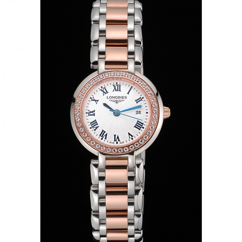 Longines PrimaLuna Stainless Steel And Gold Diamond Case 622585-1