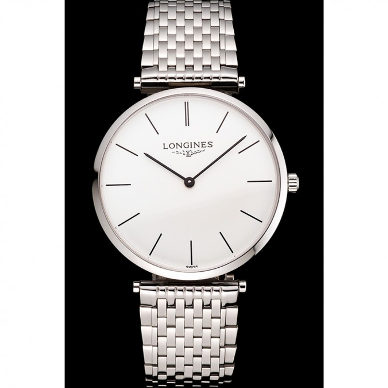 Swiss Longines Grande Classique White Dial Stainless Steel Case And Bracelet-1