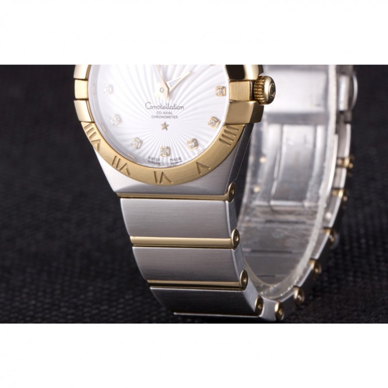 High End Replica Watches Omega Constellation Gold Bezel Two Tone Band som95 621475-6