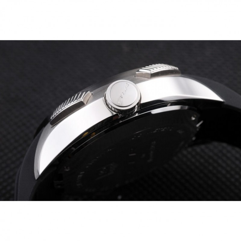 Tag Heuer Swiss SLR Tachymeter Bezel Black Rubber Strap White Dial-8