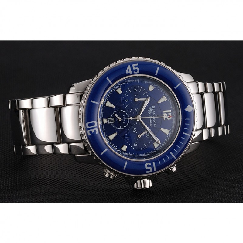 Blancpain Fifty Fathoms Flyback Chronograph Blue Dial Stainless Steel Case And Bracelet 1453773-3