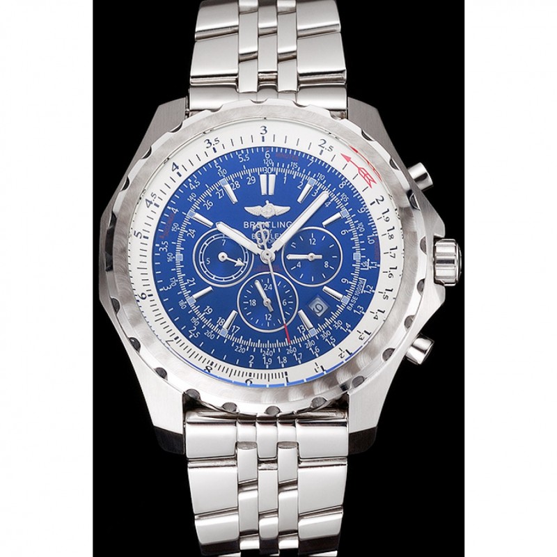 Luxury Breitling Bentley Motors T Blue Dial Stainless Steel Case And Bracelet 622222-1