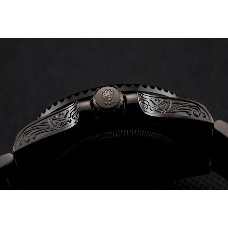 Rolex Submariner Skull Limited Edition Green Dial All Black Case And Bracelet 1454076-8
