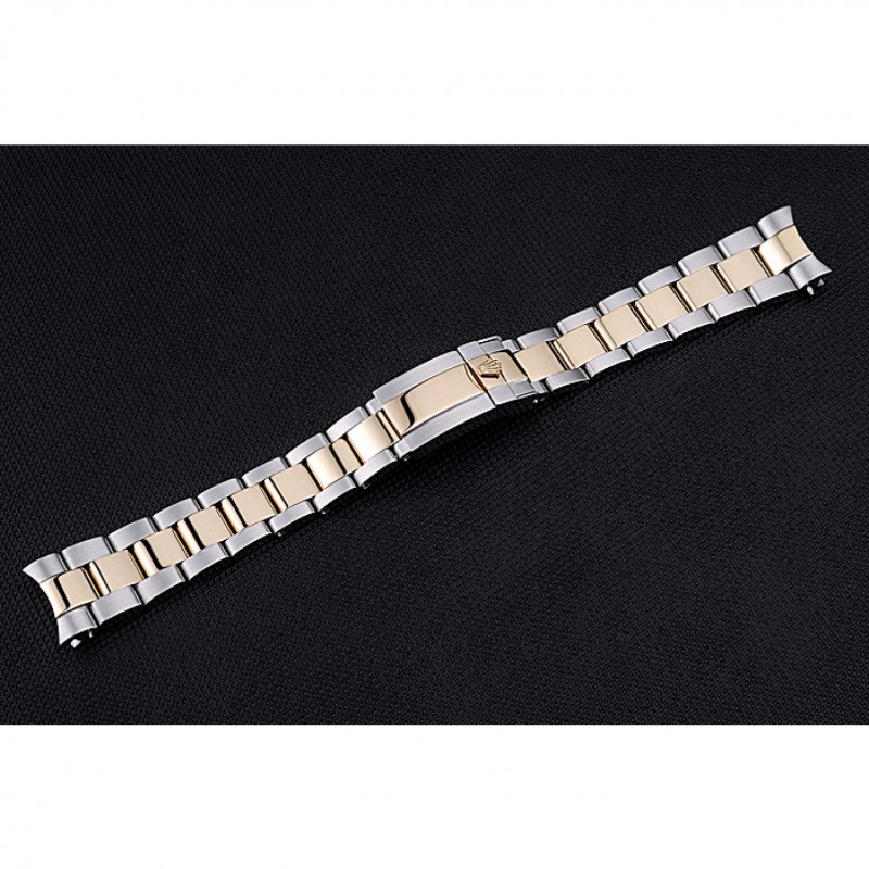 Rolex Plated Yellow Gold and Stainless Steel Link Bracelet 622485-7