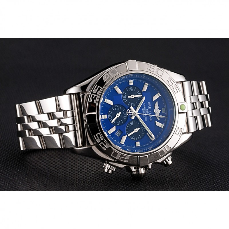 Breitling Chronomat 44 Blue Dial with Black Subdials Stainless Steel Bracelet 622508-2